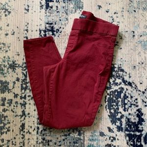 Nine West Red Pull-On Stretch Skinny Jeggings